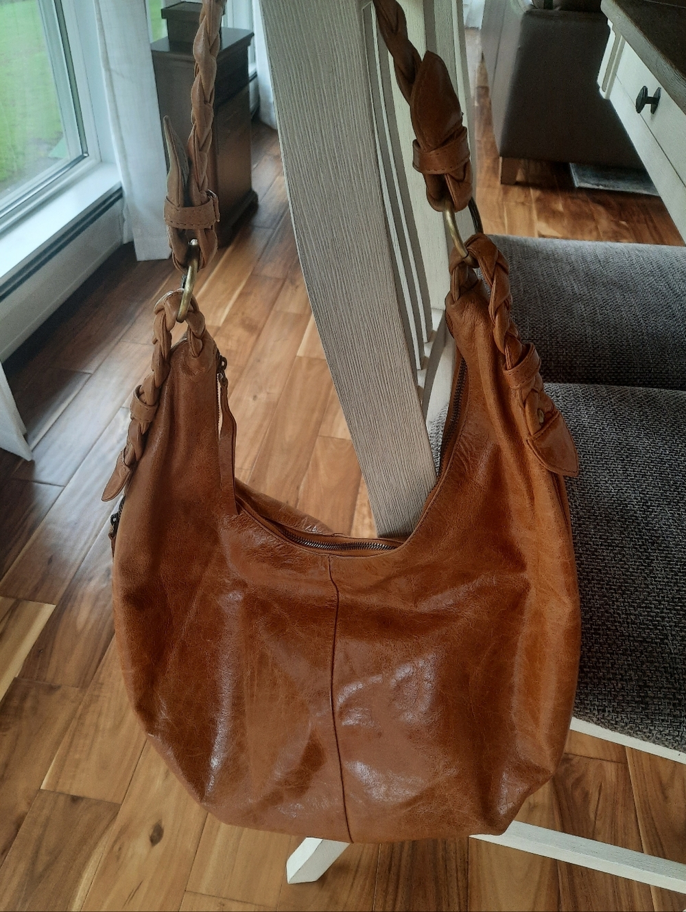 Classic Women's Tan Leather Hobo Bag